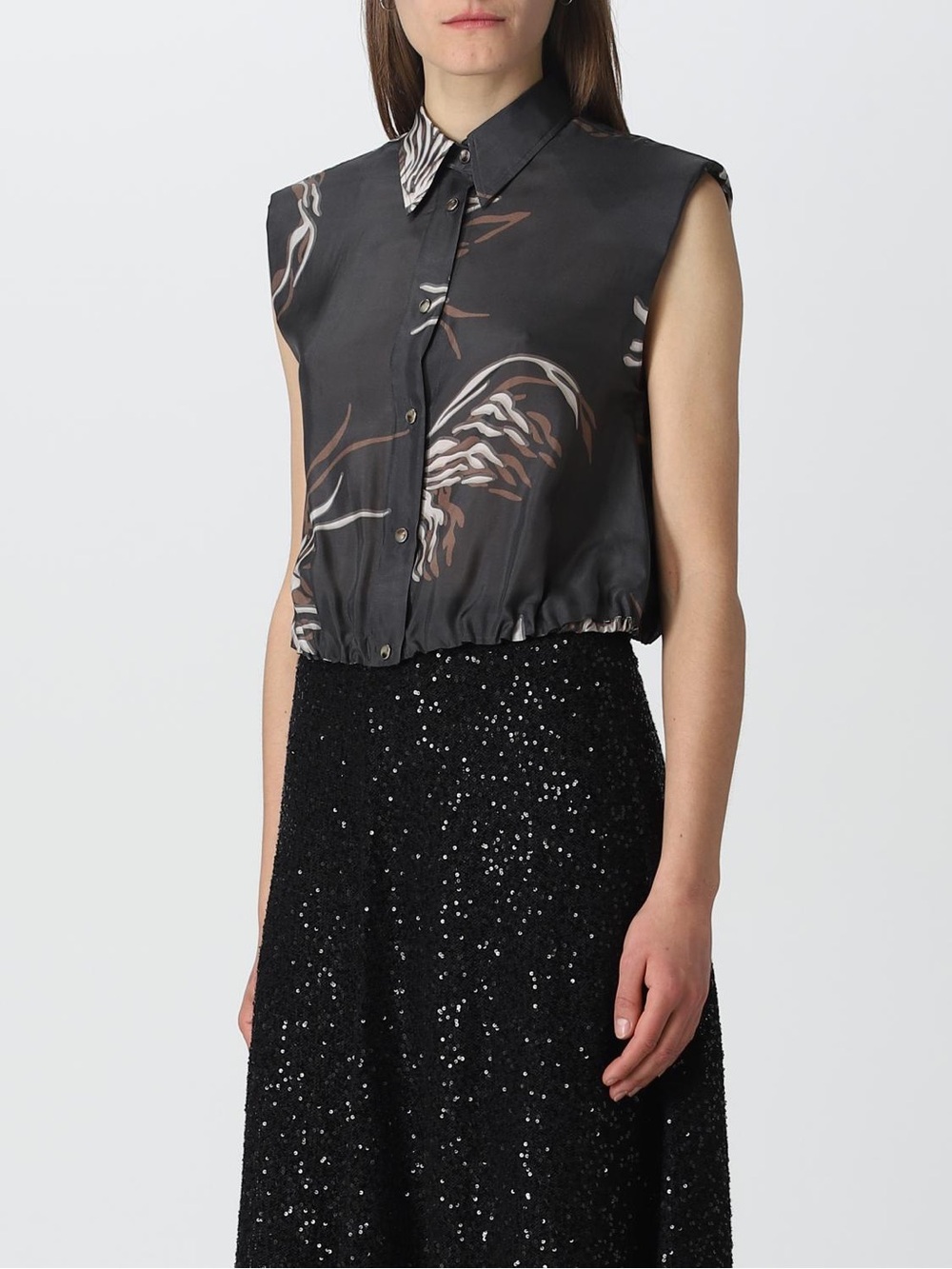 Brunello Cucinelli NWT Cady Sleeveless Shirt